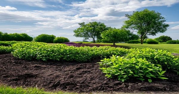 Clean and pristine landscape beds